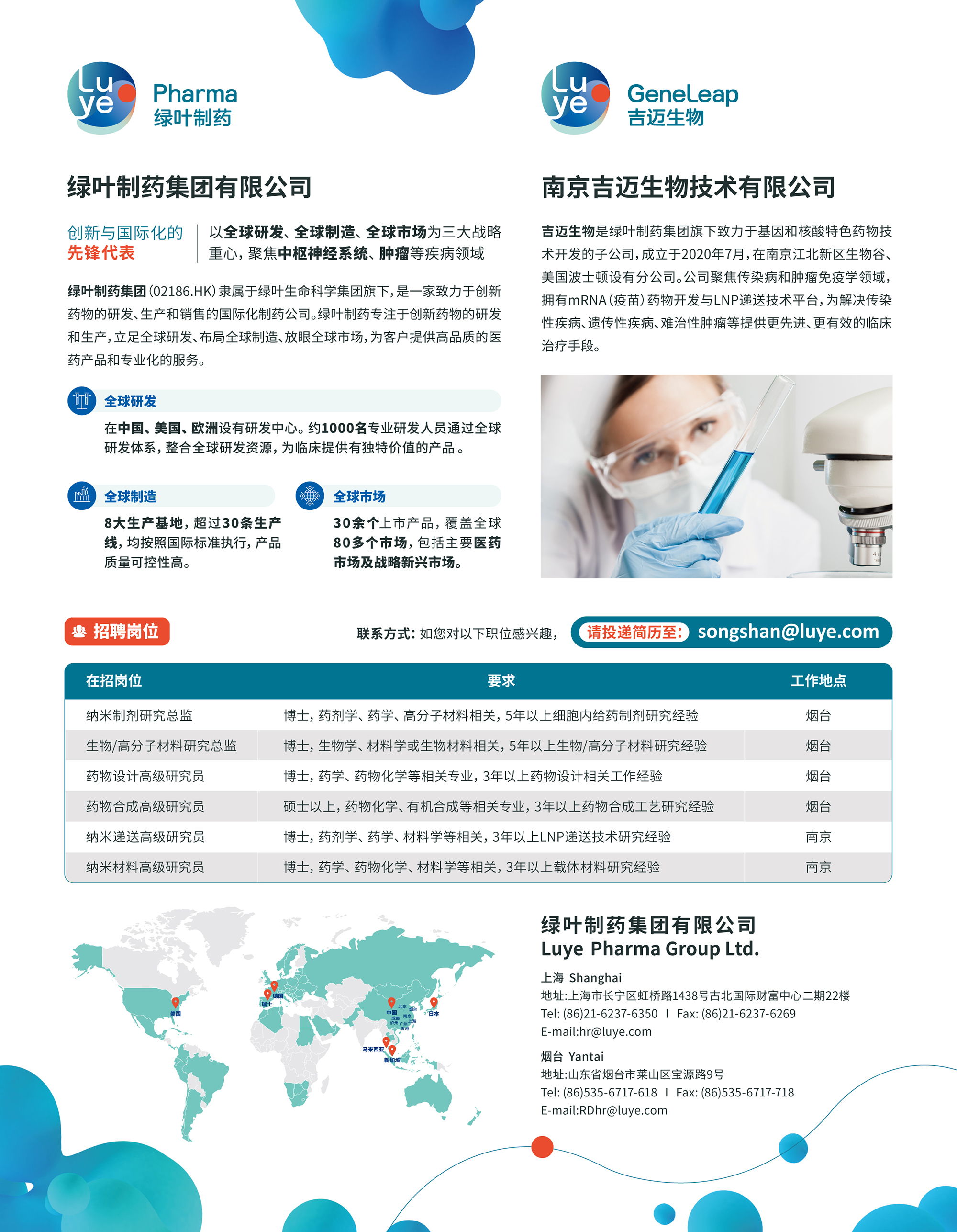 绿叶制药宣传页线上展示